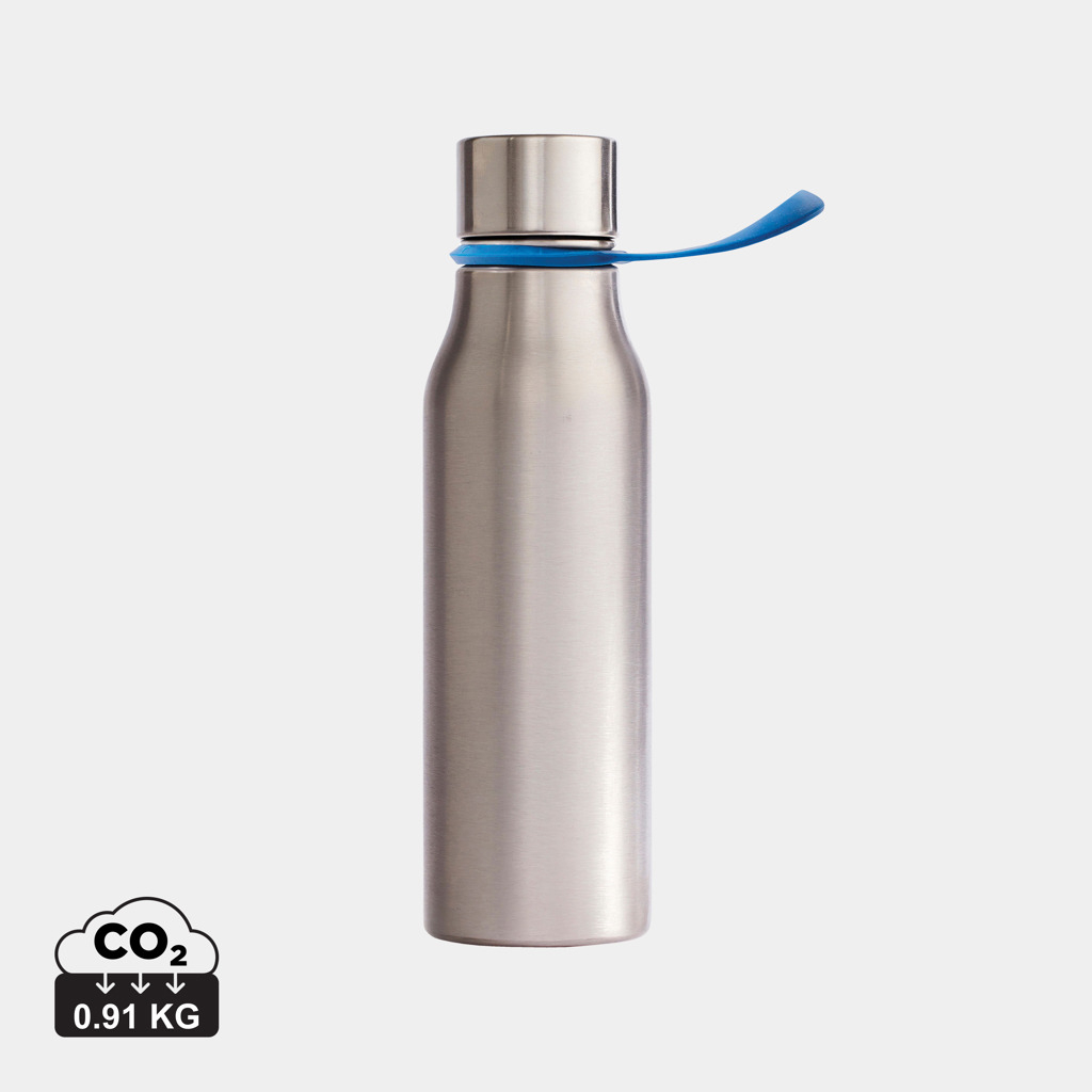 Bouteille d'eau publicitaire 550ml en acier Lean VINGA Bleu marine